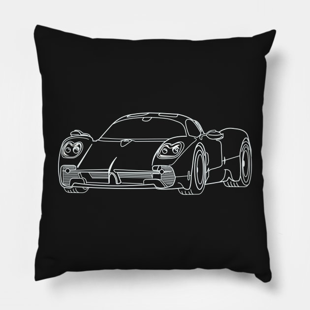 Pagani Utopia racecar Pillow by Aurealis