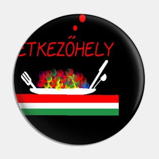 Hungary Eatery Design on Black Background Pin