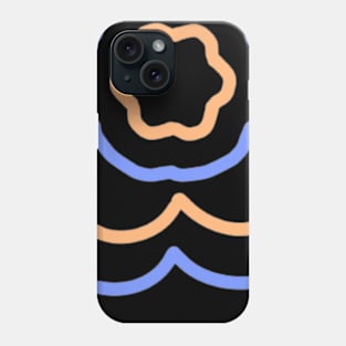 Orange and blue flower Phone Case