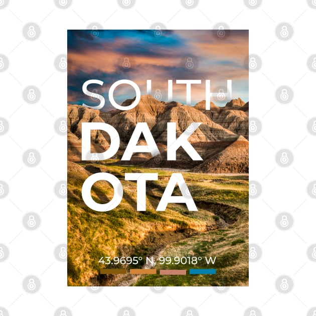 South Dakota Travel Poster by mardavemardave