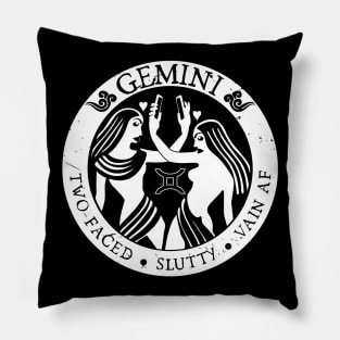 Savage Gemini Zodiac Antisocial Astrology Pillow