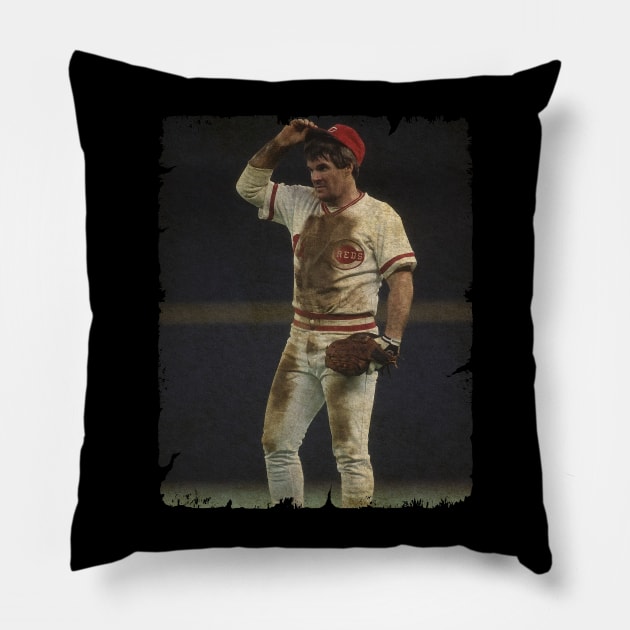 Pete Rose Waren't a Human Ballplayer, 1987 Pillow by SOEKAMPTI