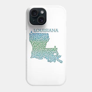 State of Louisiana Colorful Maze Phone Case