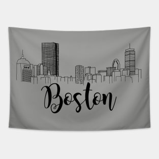 Boston Skyline 4 Tapestry