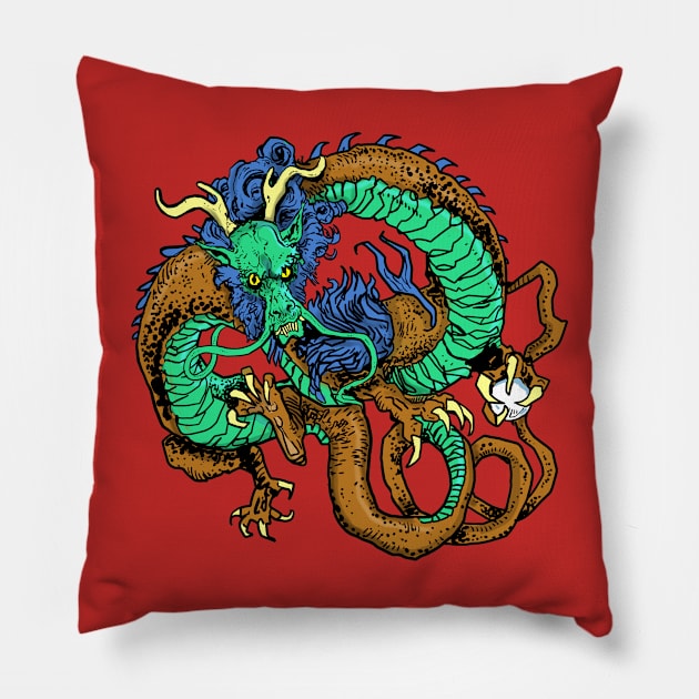 dragon lit Pillow by Lambdog comics!