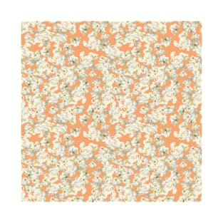 Popcorn Pattern on Orange Background T-Shirt