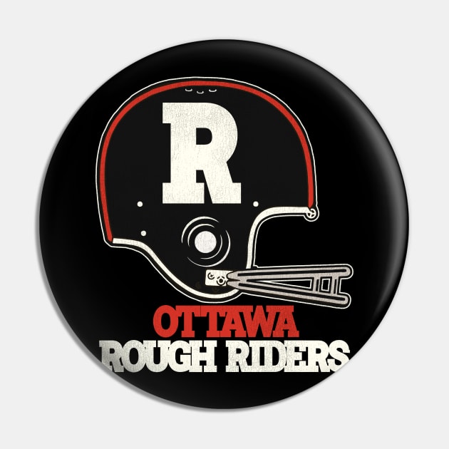 Defunct Ottawa Rough Riders Football Team Helmet Pin by Defunctland