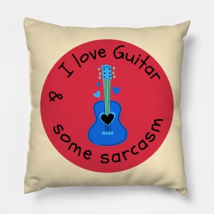 I Love Guitar Pillow