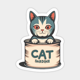 Cat Sardine Magnet