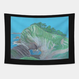 Stair Hole, Lulworth Cove, Dorset (Pastel) Tapestry