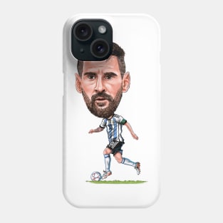 Messi G.O.A.T. caricature Phone Case