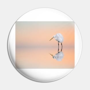 Great Egret Reflecting Pin