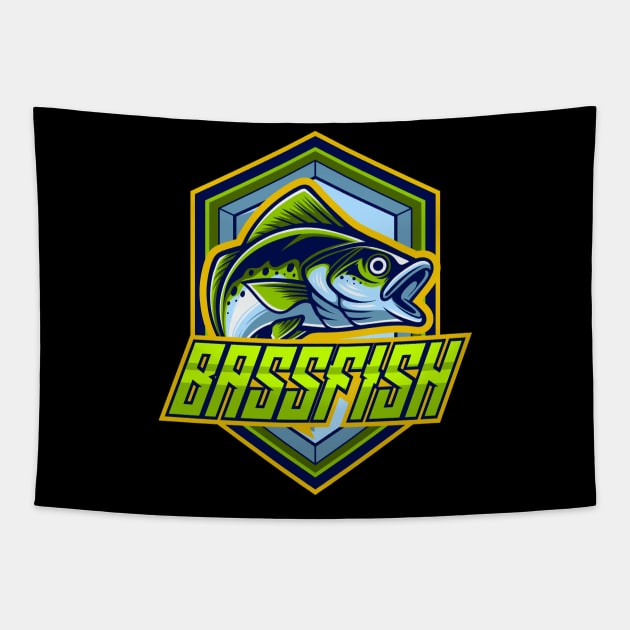 Bass Fish Esport 1.1 Tapestry by Harrisaputra