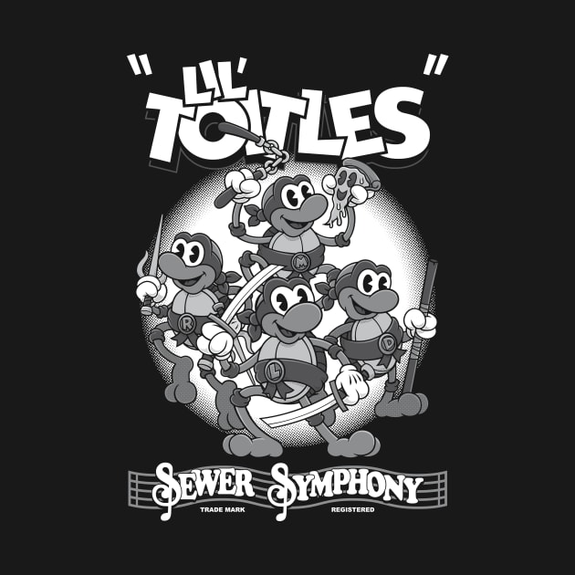 Vintage Cartoon Ninja Turtles - Rubberhose Toitles - Sewer Symphony by Nemons