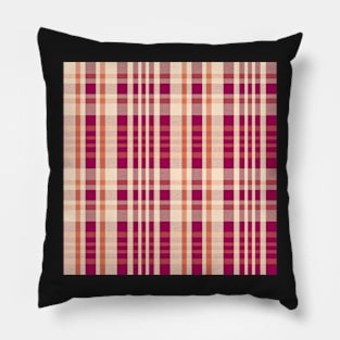 Summer Aesthetic Sorcha 2 Hand Drawn Textured Plaid Pattern Pillow