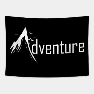 Logo Mountain Adventure On Camping Tapestry