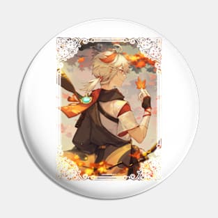 Kazuha Surrounded by Maple Leaves Pin