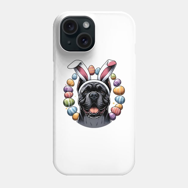 Cane Corso with Bunny Ears Enjoys Easter Merriment Phone Case by ArtRUs