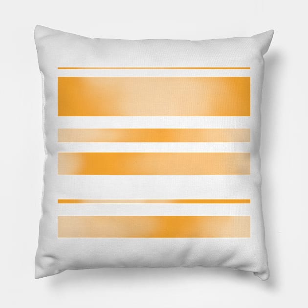 Orange Watercolour Stripes Pillow by VictoriaLehnard