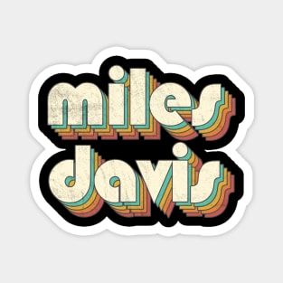 Retro Vintage Rainbow Miles Letters Distressed Style Magnet