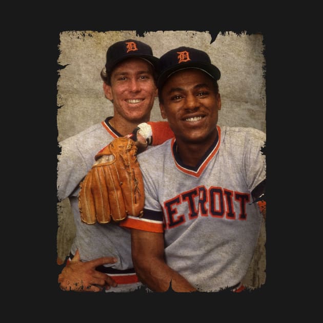 Allan Trammel and Lou Whitaker in Detroit Tigers by anjaytenan