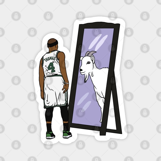 Isaiah Thomas Mirror GOAT Magnet by rattraptees