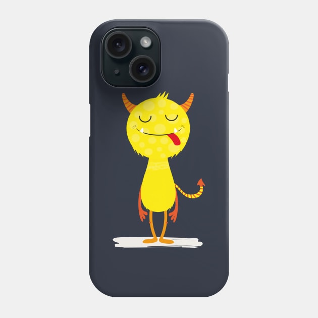 Happy little monster 1 Phone Case by grafart