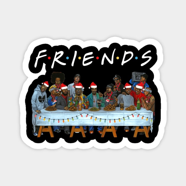 Hiphop Legends Friends at the Christmas Table Magnet by OrnamentallyYou