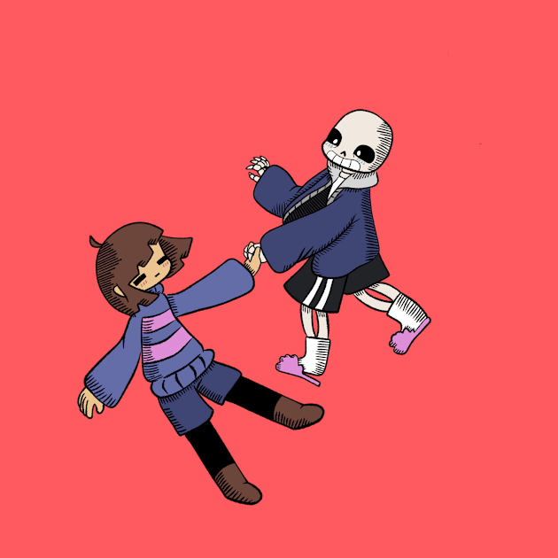 Sans and Frisk by KunkyTheRoid