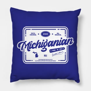 Authentic Michiganian Michigan Fun Print Pillow