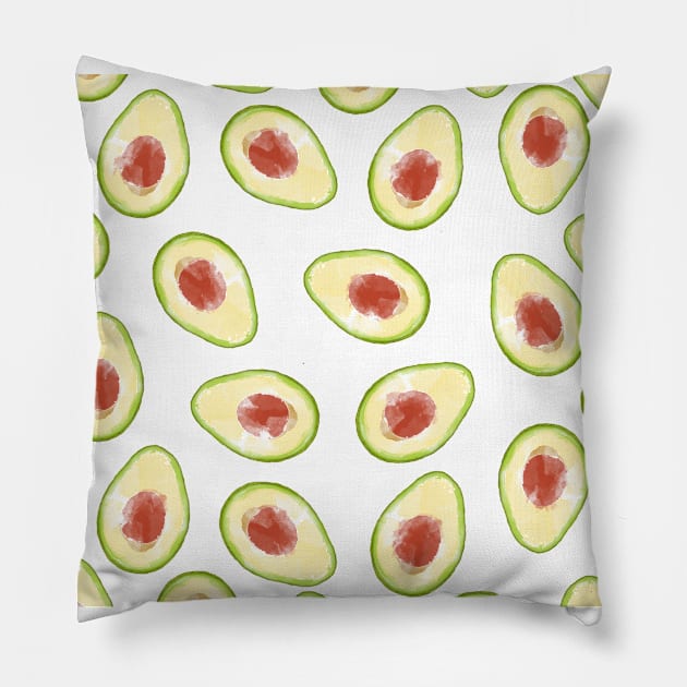 Avocados Pattern Pillow by ruifaria