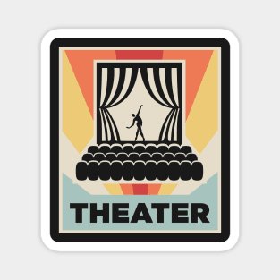 Vintage 70s Style Theater Poster Magnet