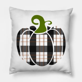 Halloween Plaid Pumpkin Pillow