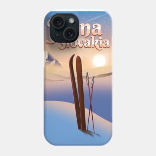 Jasna Slovakia Ski travel poster Phone Case