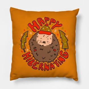 Happy Hibernating Pillow