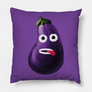Funny eggplant character Pillow