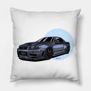 Godzilla SKYLINE GTR R34 Pillow