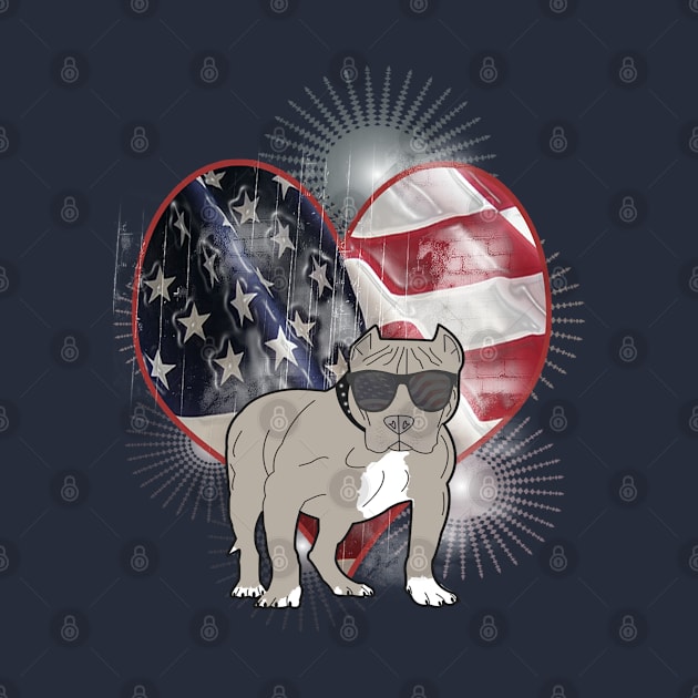 Pitbull USA Dog Patriotic Design by tamdevo1