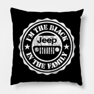 I'm The Black In The Family Jeep Vintage Jeep men/women/kid Jeep Pillow