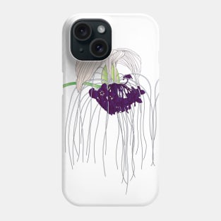 Two White Bat Flowers Phone Case