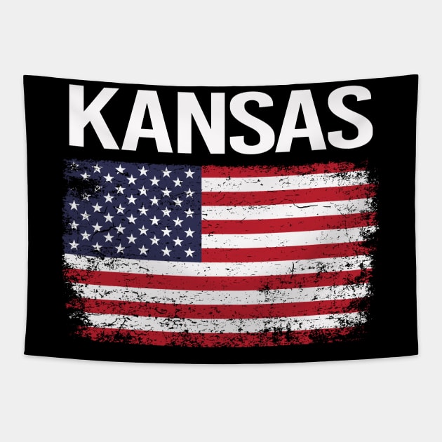 The American Flag Kansas Tapestry by flaskoverhand