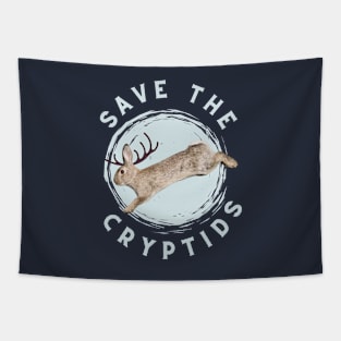 Save the Jackalopes - light blue Tapestry