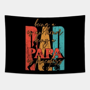 Father's Day Being a Dad is an Honor Papa is Priceless Daddy Tapestry