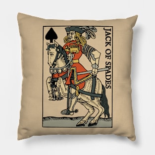 Antique Character of Playing Cards Jack of Spades Pillow