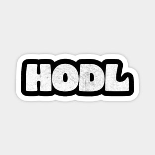 HODL  -  Bitcoin Typographic Design Magnet