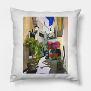 The White Spanish Courtyard Pillow