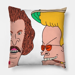 Beavis and Butthead in the style of Fear and Loathing in Las Vegas Pillow