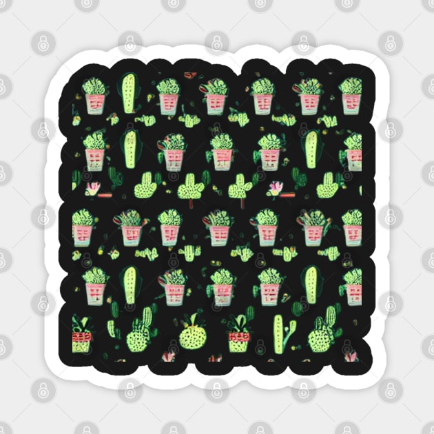 Cactus Pattern for your life Magnet by SR8891