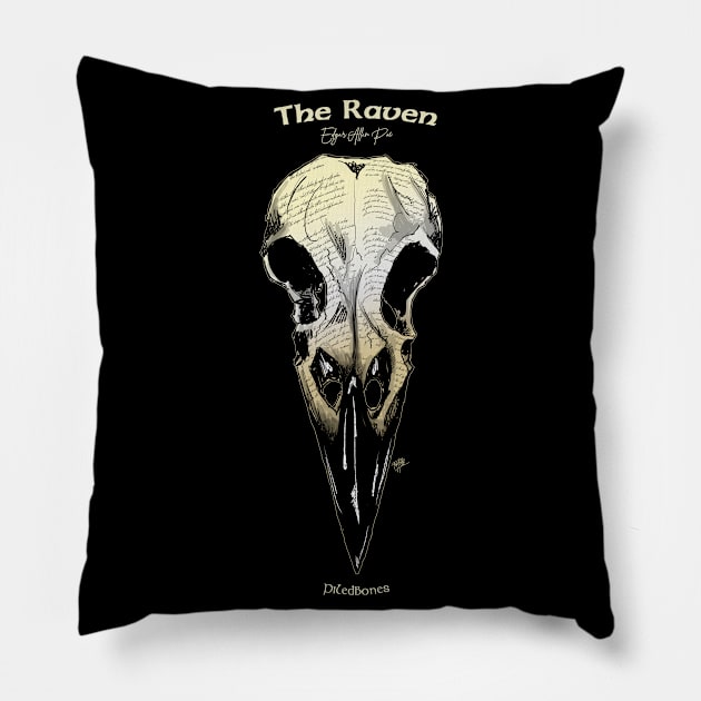 The Raven bone Pillow by LittleBastard