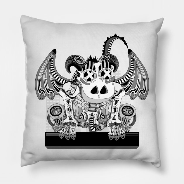 Gargoyle Pillow by yeknomster